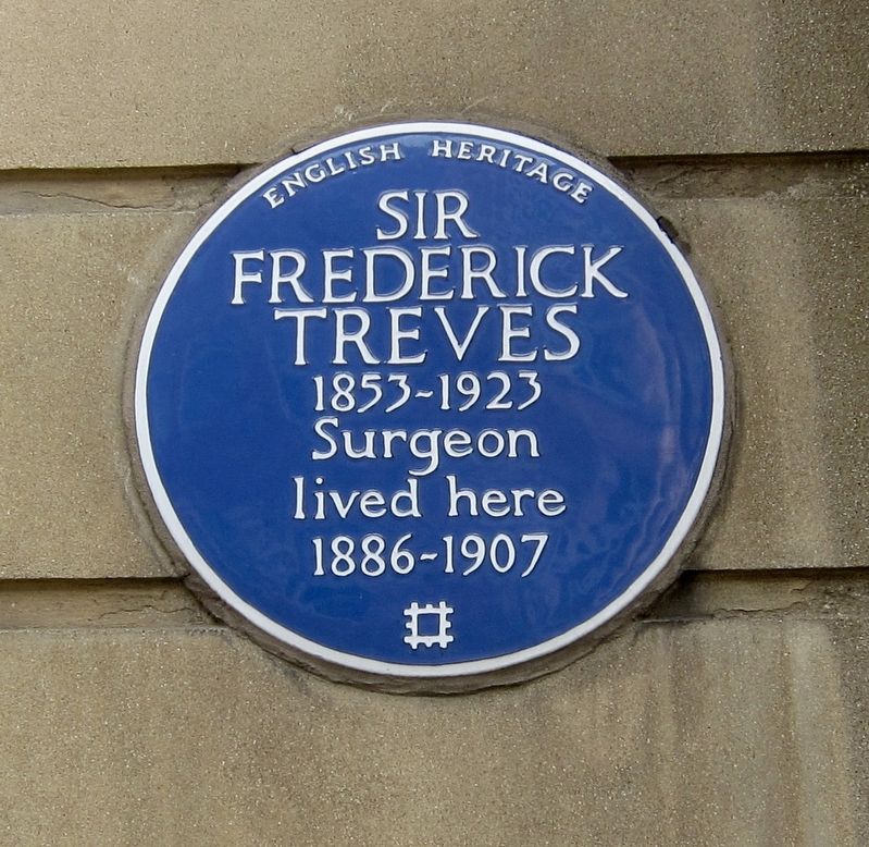 Sir Frederick Treves Marker image. Click for full size.