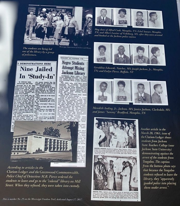 Closeup of photos on rear of marker. image. Click for full size.