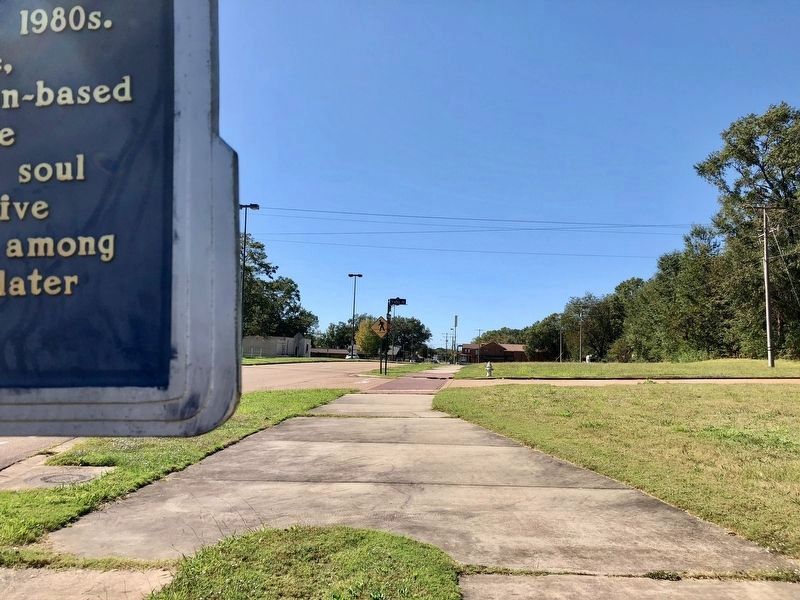 View from marker looking west on John R. Lynch Street. image. Click for full size.