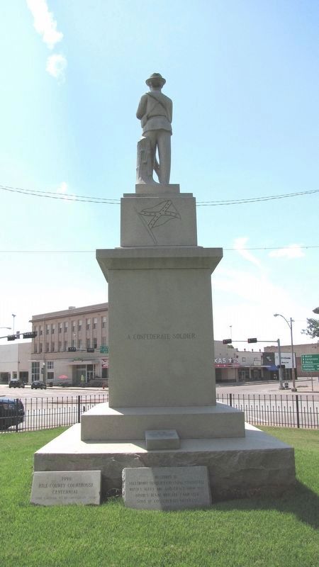 Hill County Confederate Memorial Marker Reverse image. Click for full size.