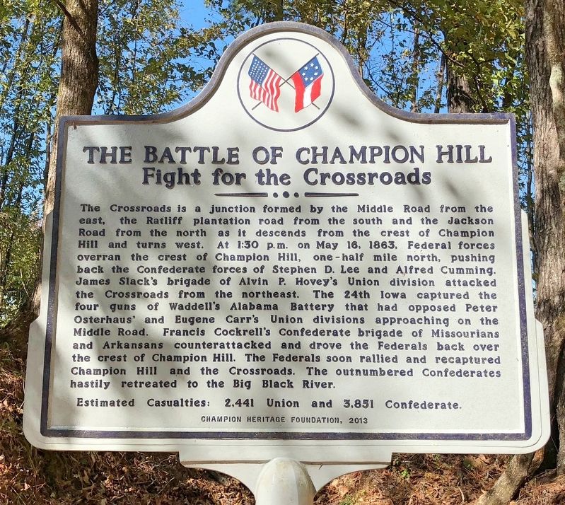 The Battle of Champion Hill Marker image. Click for full size.