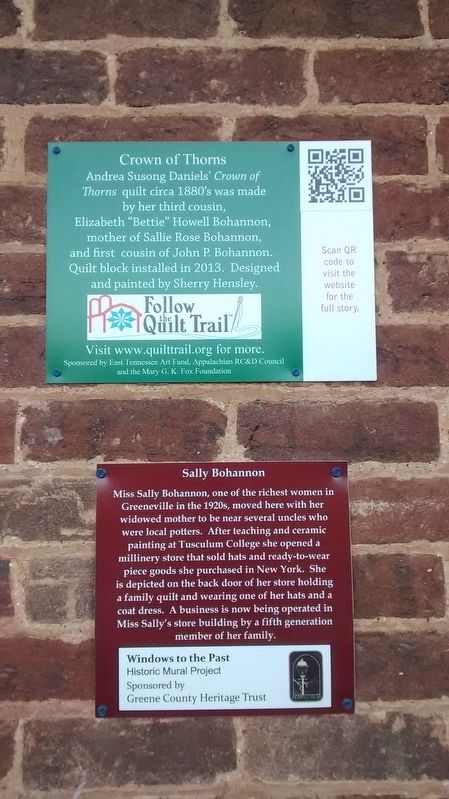 Sally Bohannon Marker. Click for full size. Sally Bohannon Marker image. Click for full size.