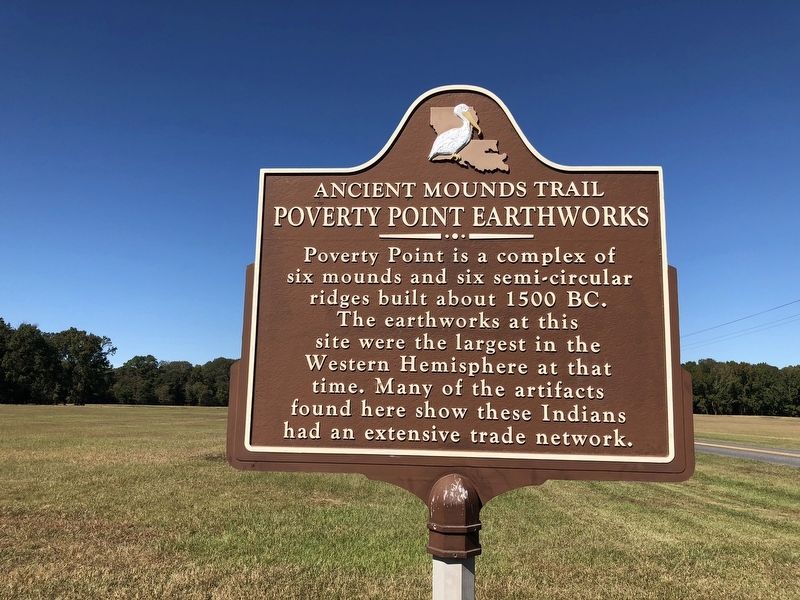 Poverty Point Earthworks Marker image. Click for full size.