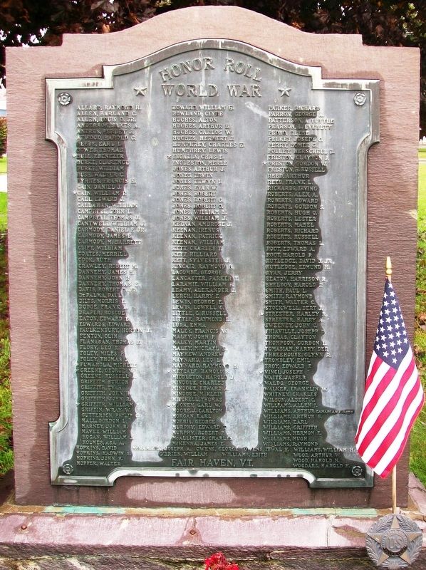 World War Memorial. Click for full size. World War Memorial image. Click for full size.