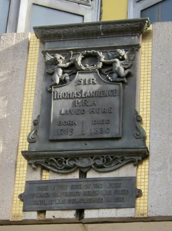 Sir Thomas Lawrence Marker. Click for full size. Sir Thomas Lawrence Marker image. Click for full size.
