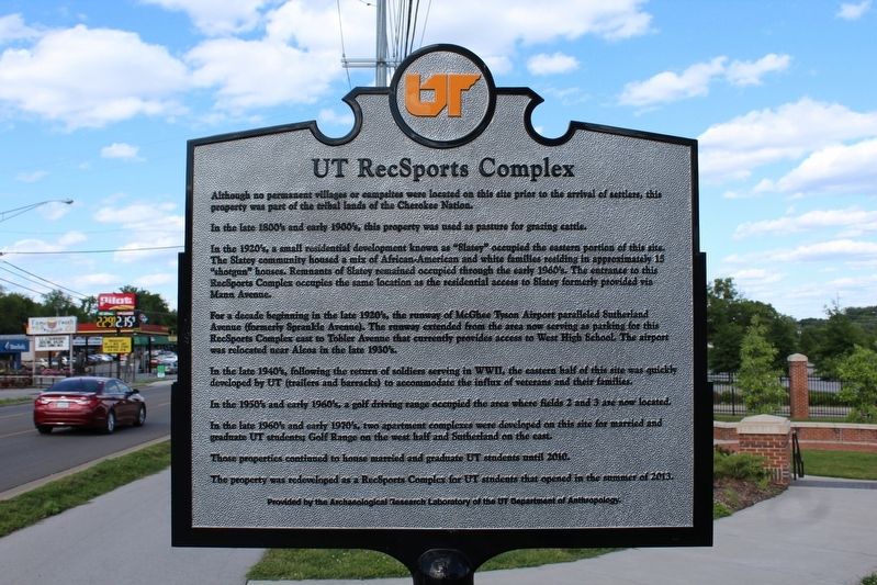 UT RecSports Complex Marker. Click for full size. UT RecSports Complex Marker image. Click for full size.