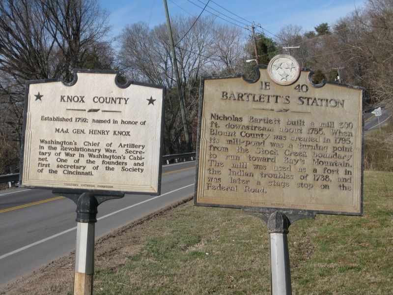 Bartlett's Station Marker. Click for full size. Bartlett's Station Marker image. Click for full size.