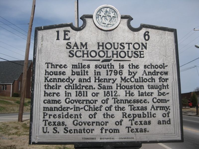 Sam Houston Schoolhouse Marker image. Click for full size.