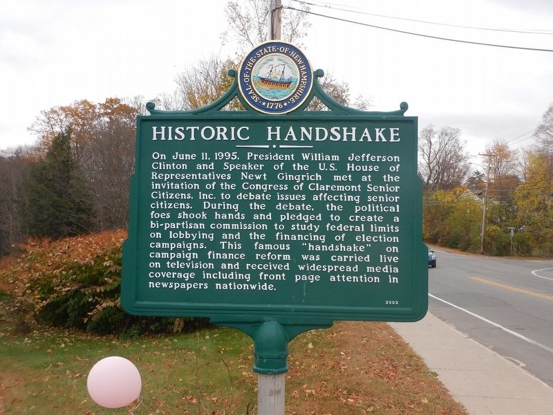 Historic Handshake Marker image. Click for full size.
