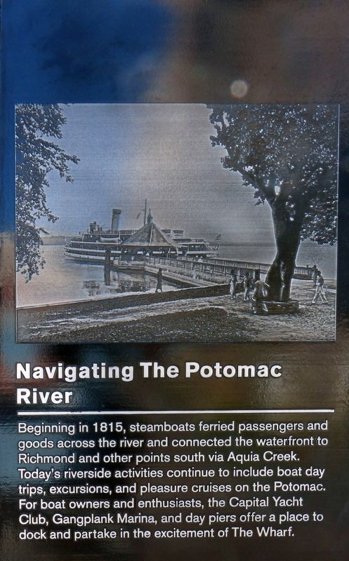 Navigating the Potomac River Marker image. Click for full size.