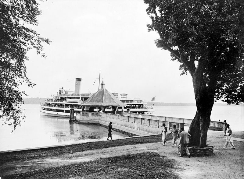 Steamboat at the Wharf, Mount Vernon, Virginia<br>c. 1936 image. Click for full size.