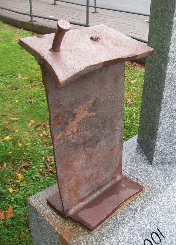 World Trade Center Beam at 9/11 Monument. Click for full size. World Trade Center Beam at 9/11 Monument image. Click for full size.