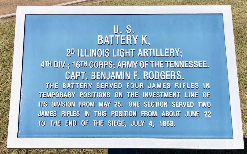 U.S. Battery K, Marker image. Click for full size.