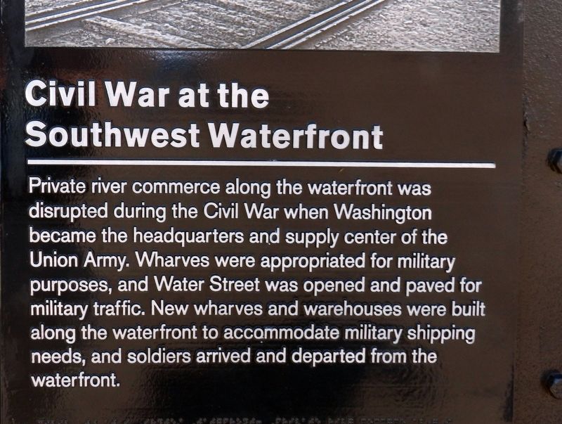 Civil War at the Southwest Waterfront Marker image. Click for full size.