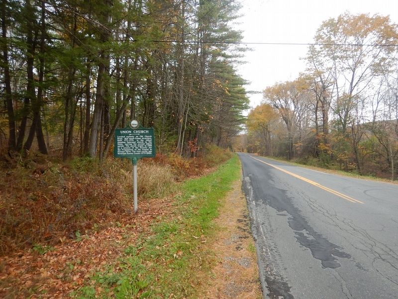 Wideview of Union Church Marker. Click for full size. Wideview of Union Church Marker image. Click for full size.