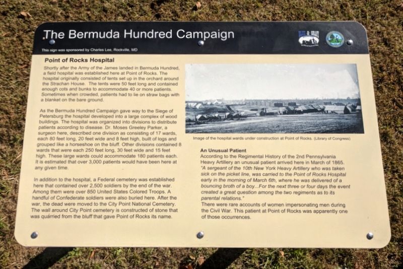 Point of Rocks Hospital Marker image. Click for full size.