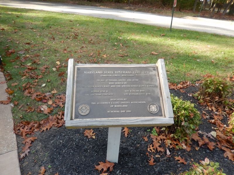 Veterans Memorial at Maryland State Veterans Cemetery-Garrison Forest Marker image. Click for full size.