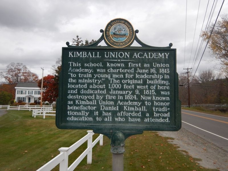 Kimball Union Academy Marker image. Click for full size.