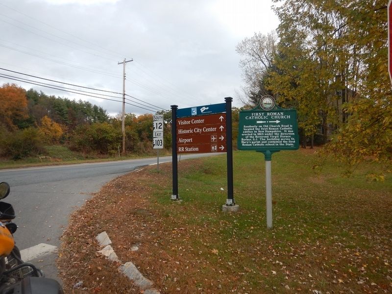 Wideview of First Roman Catholic Church Marker. Click for full size. Wideview of First Roman Catholic Church Marker image. Click for full size.