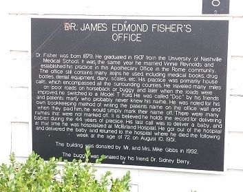 Dr. James Edmond Fisher's Office Marker image. Click for full size.
