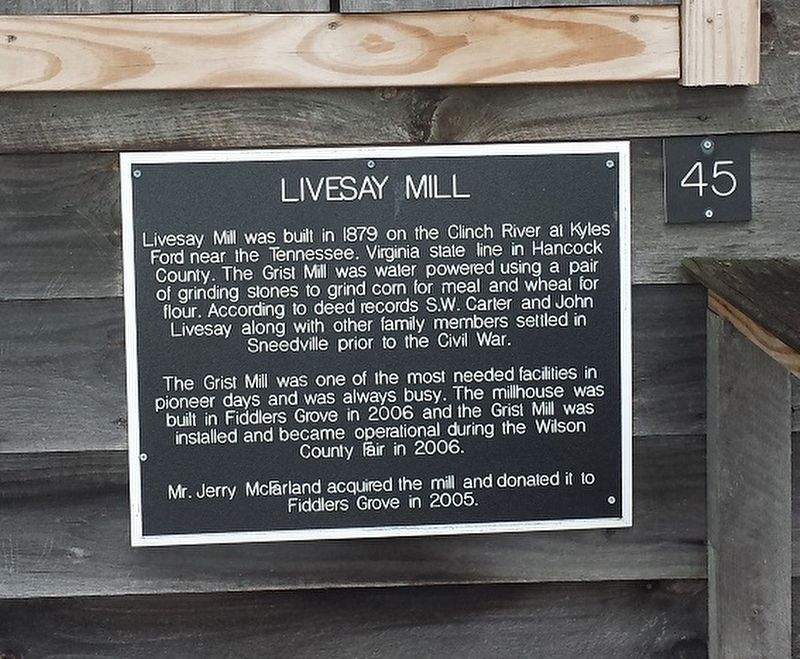 Livesay Mill Marker image. Click for full size.