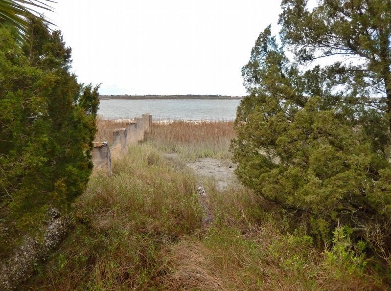 Boat House Site, remains of tabby foundation. Click for full size. Boat House Site, remains of tabby foundation image. Click for full size.