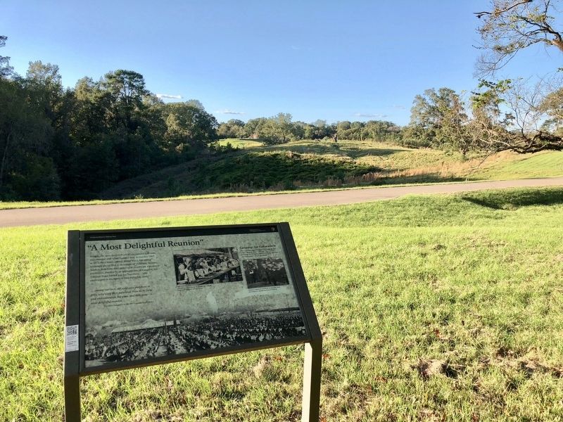 View from marker to where the 1917 reunion happened. image. Click for full size.