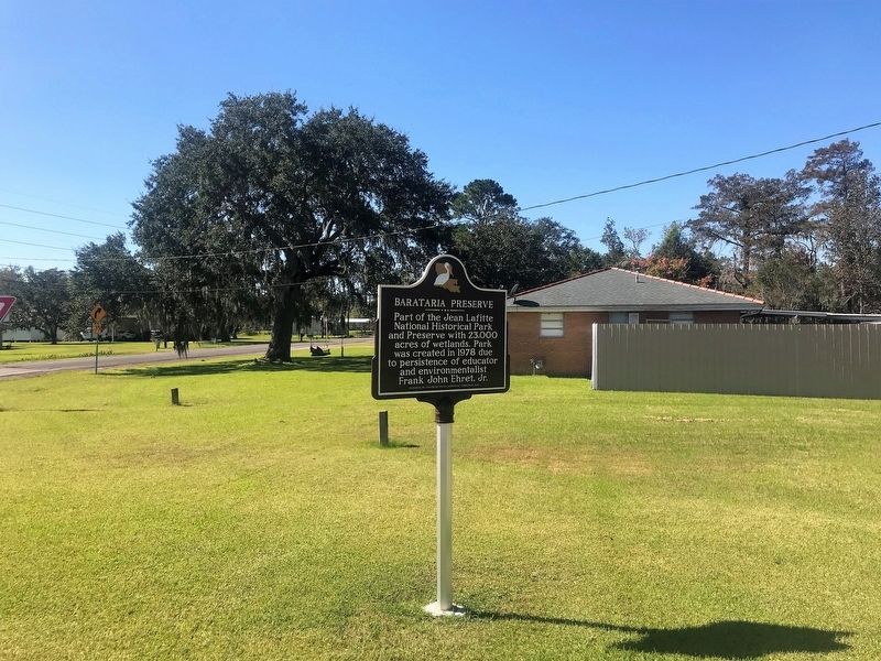 Barataria Preserve Marker. Click for full size. Barataria Preserve Marker image. Click for full size.