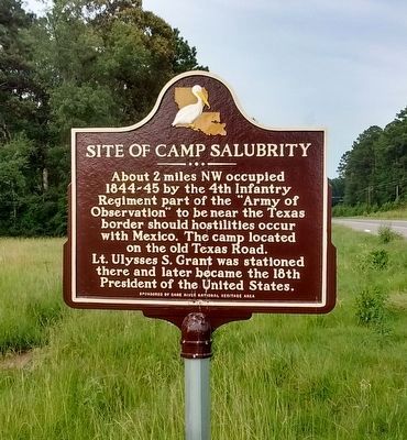 Site of Camp Salubrity Marker. Click for full size. Site of Camp Salubrity Marker image. Click for full size.