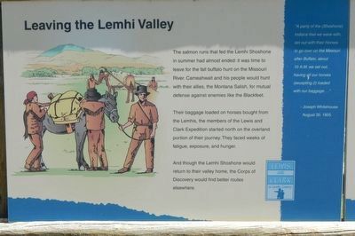 Leaving the Lemhi Valley Marker image. Click for full size.