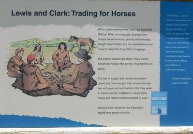 Lewis and Clark: Trading for Horses Marker image. Click for full size.