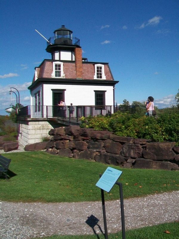 Lighthouse and Marker. Click for full size. Lighthouse and Marker image. Click for full size.