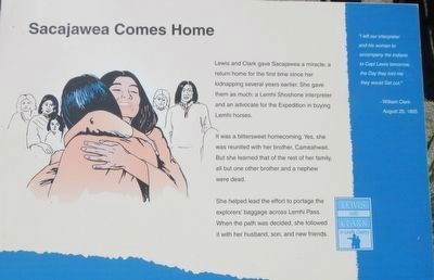 Sacajawea Comes Home Marker image. Click for full size.