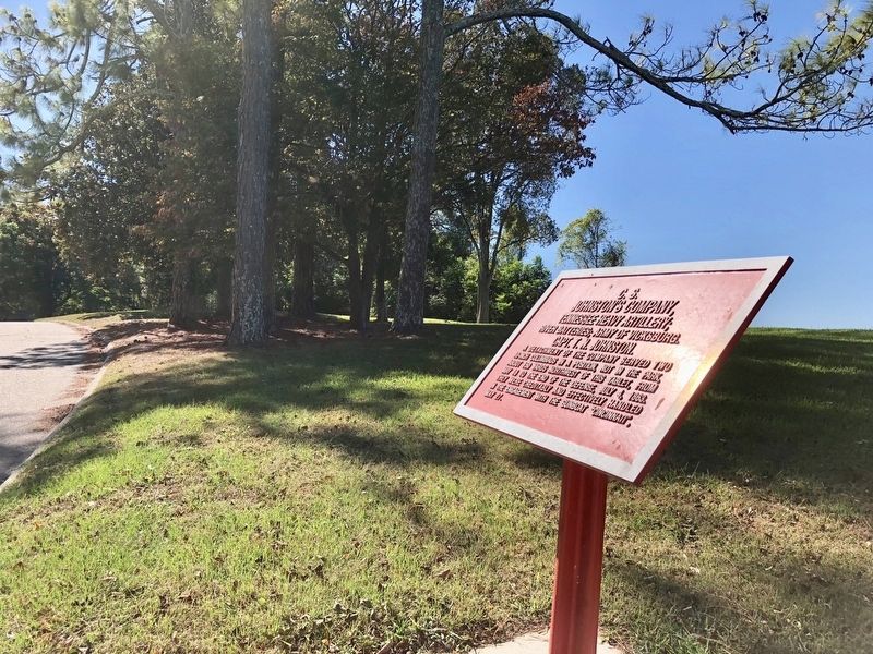 View of marker looking south on Fort Hill Road.. Click for full size. View of marker looking south on Fort Hill Road. image. Click for full size.