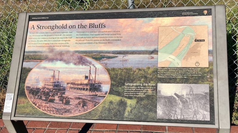 A Stronghold on the Bluffs Marker. Click for full size. A Stronghold on the Bluffs Marker image. Click for full size.