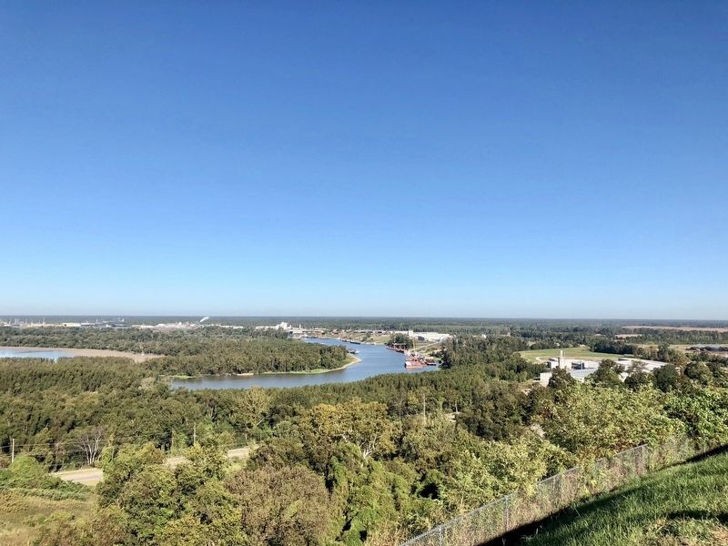 View from Fort Hill overlooking the Yazoo River and tributaries. image. Click for full size.