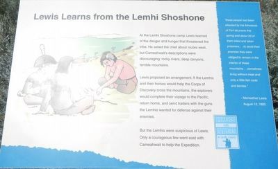 Lewis Learns from the Lemhi Shoshone Marker image. Click for full size.