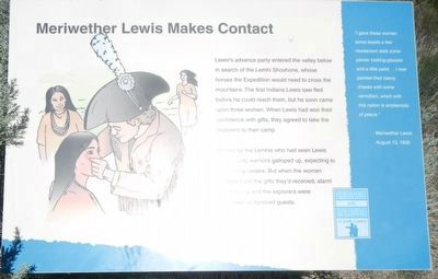Meriwether Lewis Makes Contact Marker image. Click for full size.