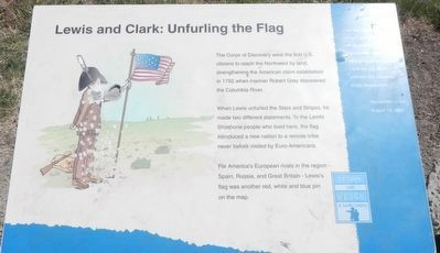 Lewis and Clark: Unfurling the Flag Marker image. Click for full size.