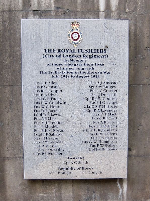 The Royal Fusiliers Marker image. Click for full size.