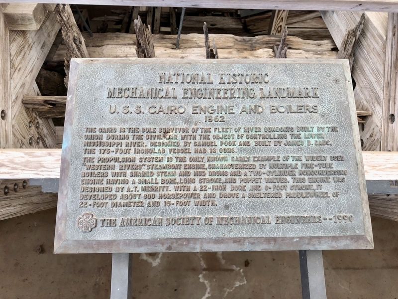 U.S.S. Cairo Engine and Boilers Marker. Click for full size. U.S.S. Cairo Engine and Boilers Marker image. Click for full size.