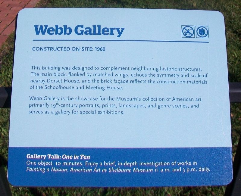 Webb Gallery Marker. Click for full size. Webb Gallery Marker image. Click for full size.