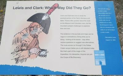 Lewis and Clark: Which Way Did They Go? Marker image. Click for full size.