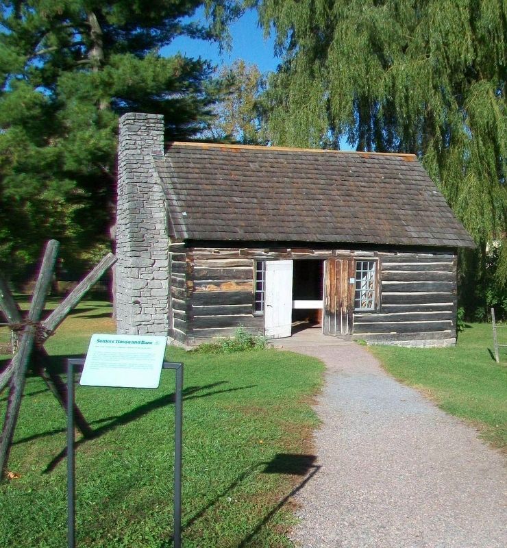 Settlers' House and Marker. Click for full size. Settlers' House and Marker image. Click for full size.