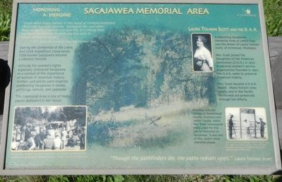 Sacajawea Memorial Area Marker image. Click for full size.