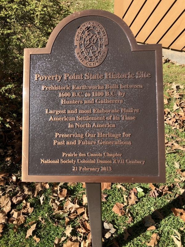 Poverty Point State Historic Site Marker image. Click for full size.