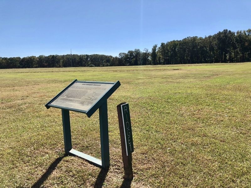 Southwest Ridges Marker with the ridges barely visible.. Click for full size. Southwest Ridges Marker with the ridges barely visible. image. Click for full size.