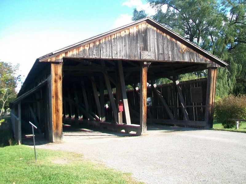 Covered Bridge and Marker. Click for full size. Covered Bridge and Marker image. Click for full size.