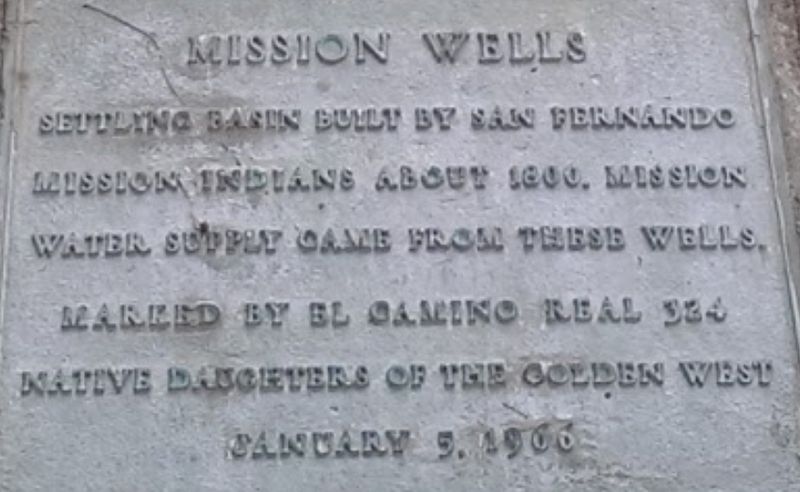 Mission Wells Marker. Click for full size. Mission Wells Marker image. Click for full size.