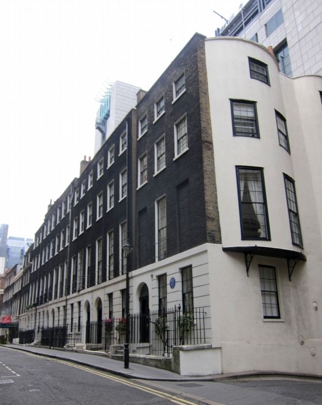 Herman Melville Marker - Wide View, Looking North on Craven Street image. Click for full size.